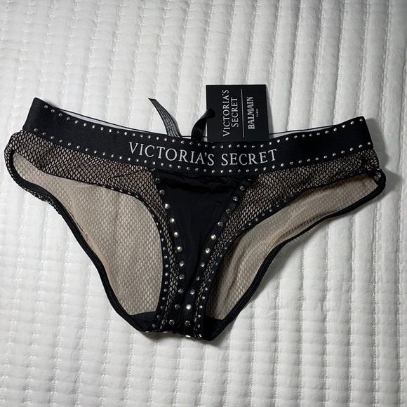 NWT Victorias Secret x BALMAIN Hiphugger Panties M - Picture 1 of 3